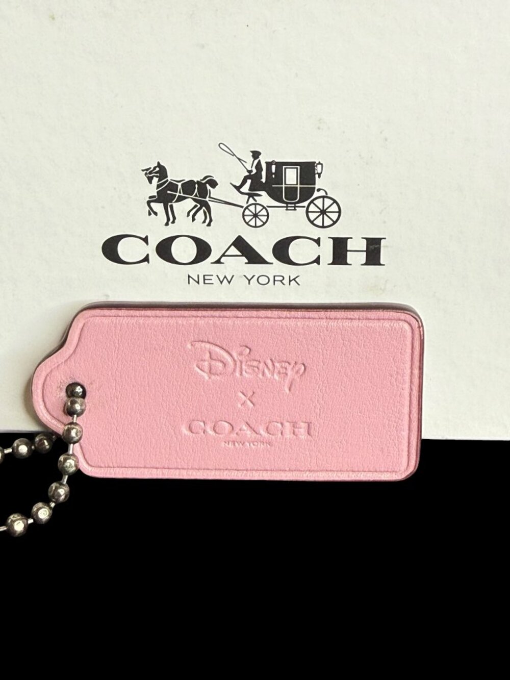 Coach x Disney Leather Hang Tag - Pink (2.25")